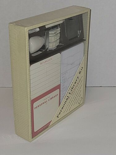 Knock Knock's Personal Library Kit New In Box NIB date stamper pad cards  sleeve