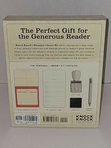  Knock Knock Self-Help Edition Personal Library Kit & Gift for  Book Lovers - Card Catalog Checkout Cards, Bookplates, Date Stamp & Inkpad  6 x 7.5 x 1.25 inches : Office Products